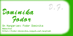 dominika fodor business card